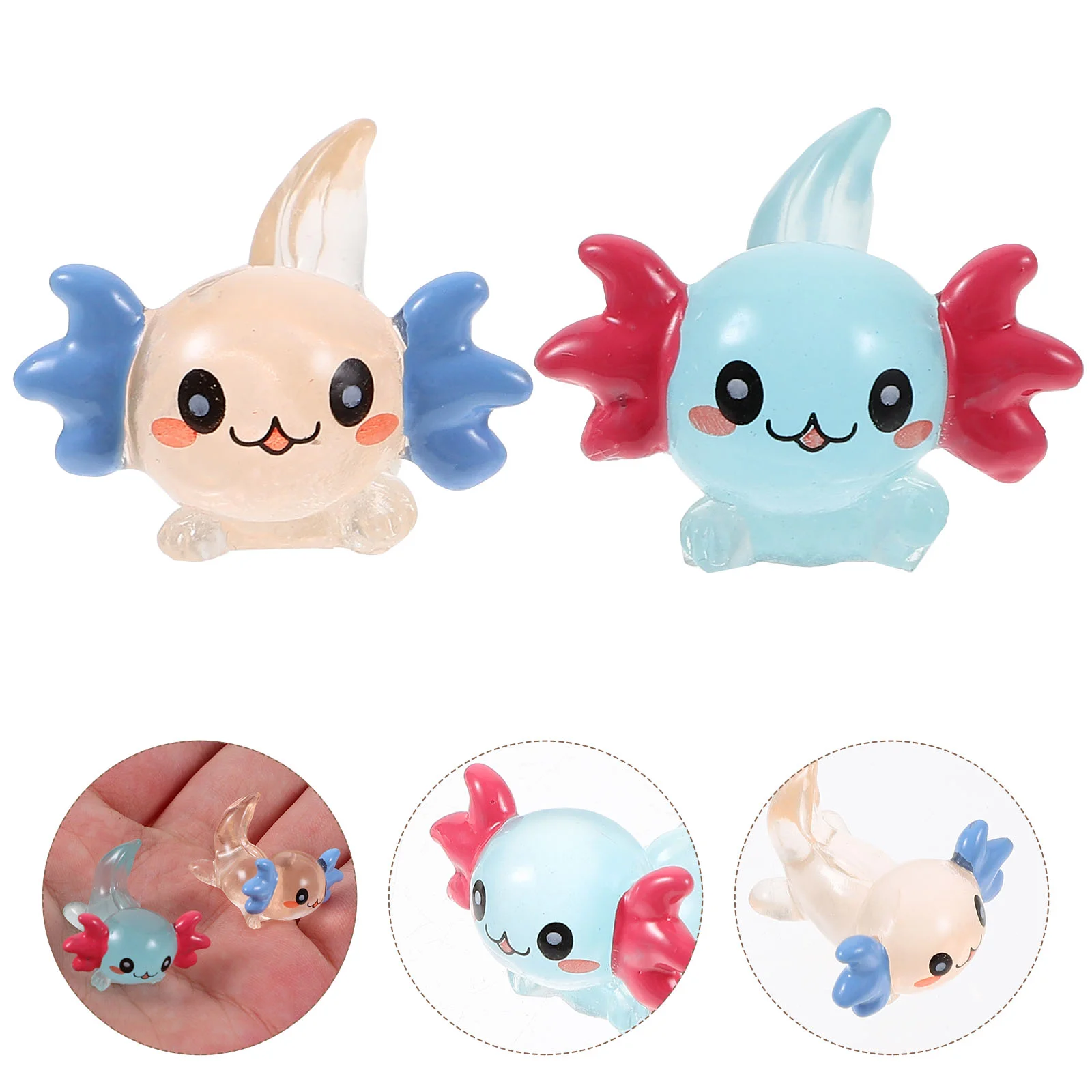 

6 Pcs Dragon Statues Miniature Ornament Tiny Moss Decorations Animal Figurines Resin Figures