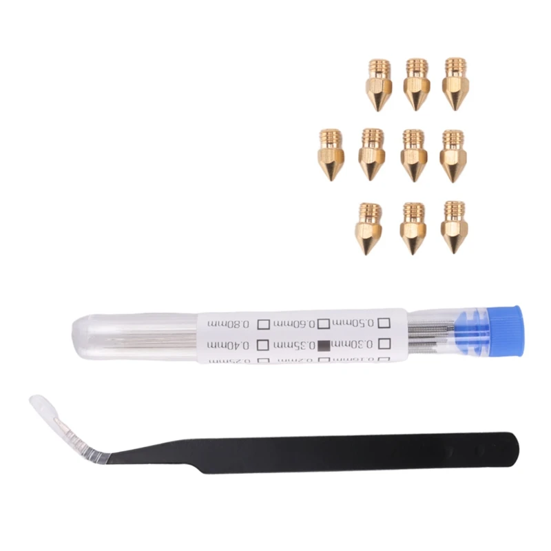 Комплект насадок и чистящих инструментов для 3D-принтера 0 4 мм Mk8 иглы 1 упаковка