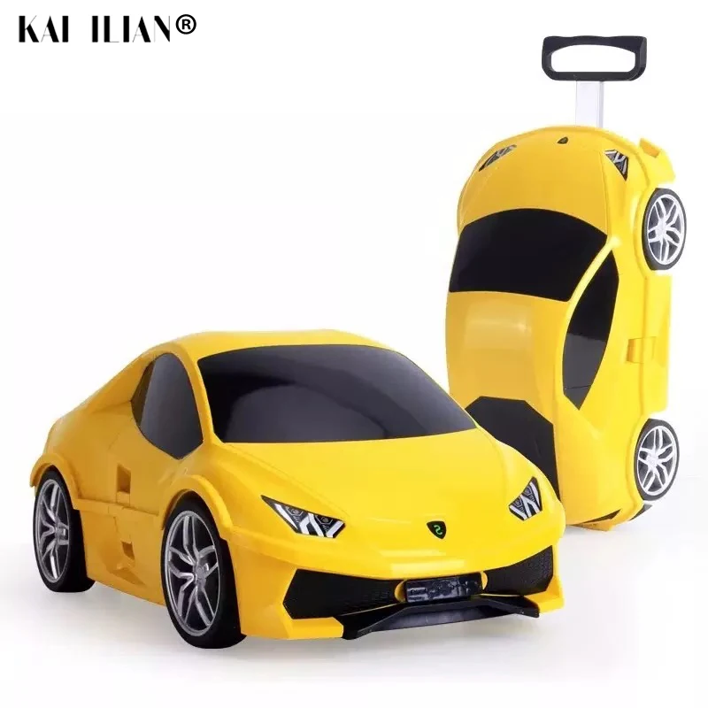 

Kids Suitcase Car Travel Luggage on wheels Children Travel Trolley Suitcase for boys kids suitcase Rolling luggage suitcase gift