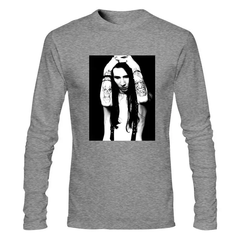 

Man Clothing New Custom Marilyn Manson Men'S Fashion Cotton T-Shirt Mens 100% Cotton Print 033244