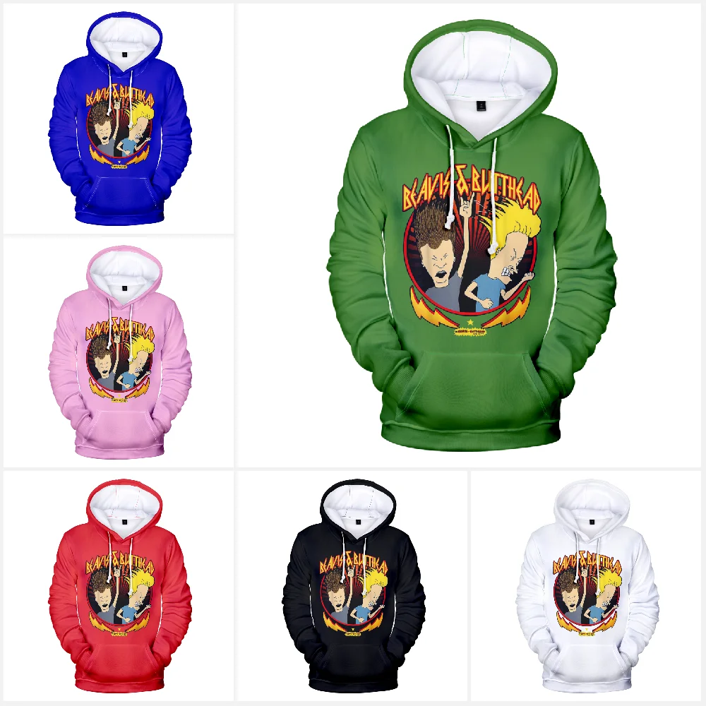 

Толстовка с капюшоном для мужчин и женщин, свитшот с 3D принтом, бивиз и ягодиц, модная уличная одежда, худи, Свитшот в стиле хип-хоп, Осень-зим...