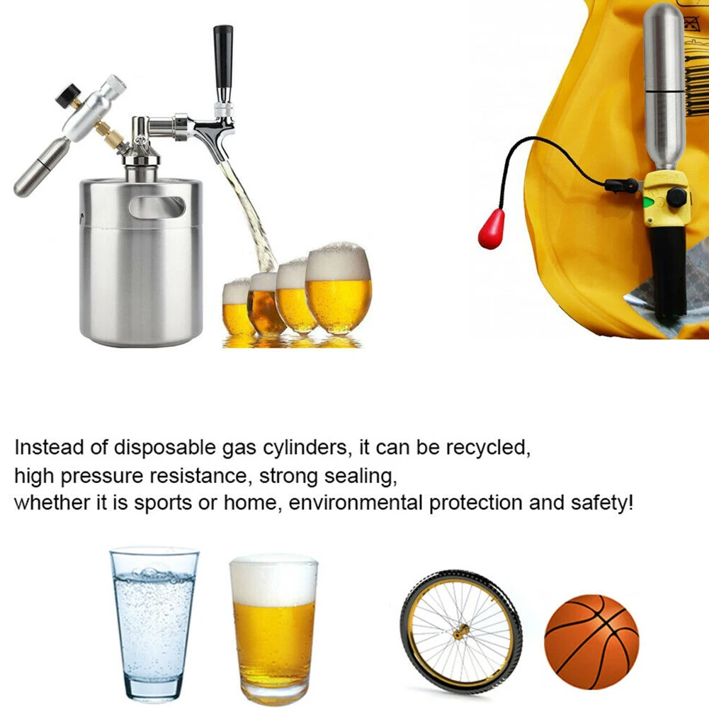 

Многоразовый картридж CO2 для пейнтбола PCP 12 г с быстроразъемной штепсельной вилкой 8 мм 3/8-24UNF