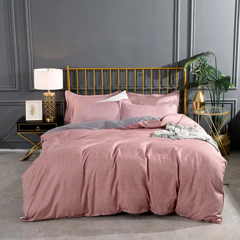 

Комплект постельного белья в черную клетку, 3/4 шт.