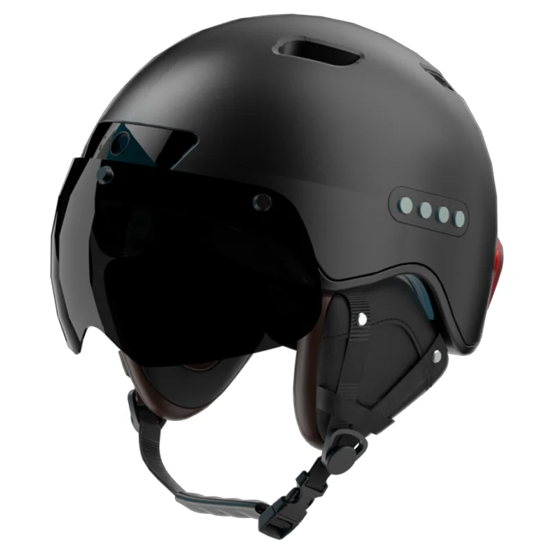 

Bike Grey Helmet With Camera 1080p Hd Video Record Bicycle Helmet Ebike Scooter Skate Cycling Led Light Sport Bluetooth Helmet