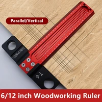 woodworking ruler aluminium alloy t square ruler hole scrib drafting line drawing marking guiding gauge carpenter measuring tool