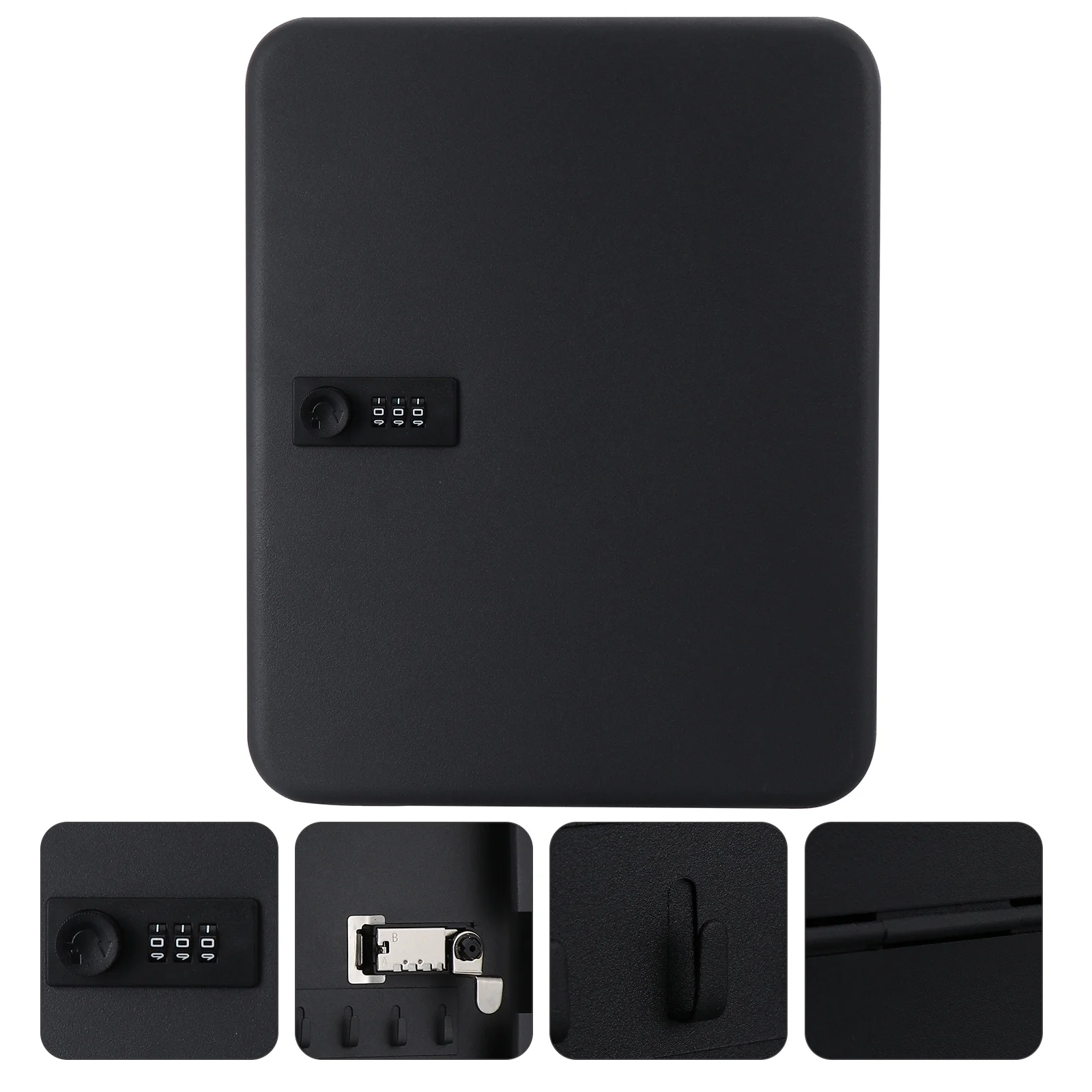

Key Box Wall Mounted 36 Slots Storage Box Code Box Organizer (Black)