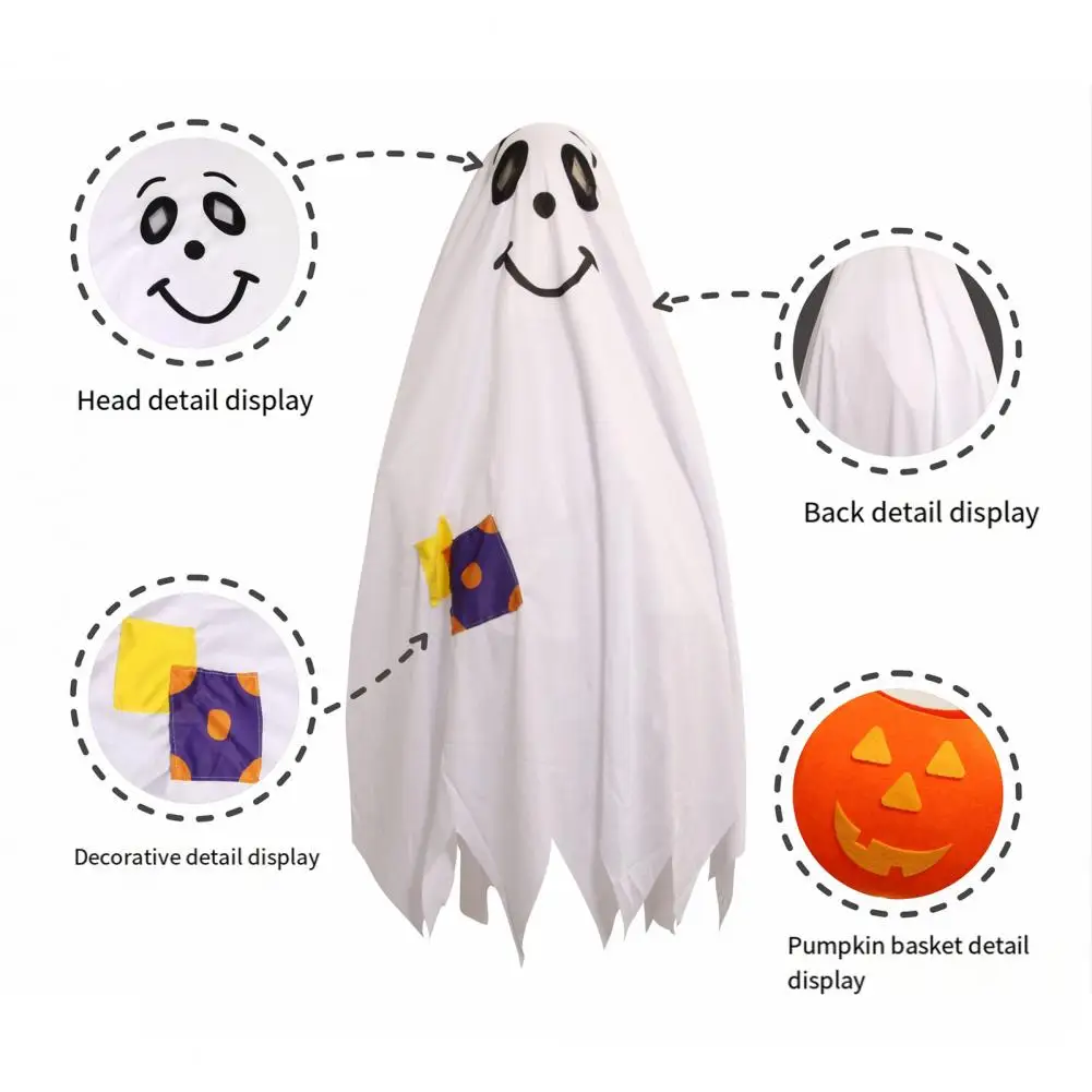

Party Accessories Super Soft Breathable Ghost Cosplay Cape All-match Dress-up Halloween Costume Photography Prop