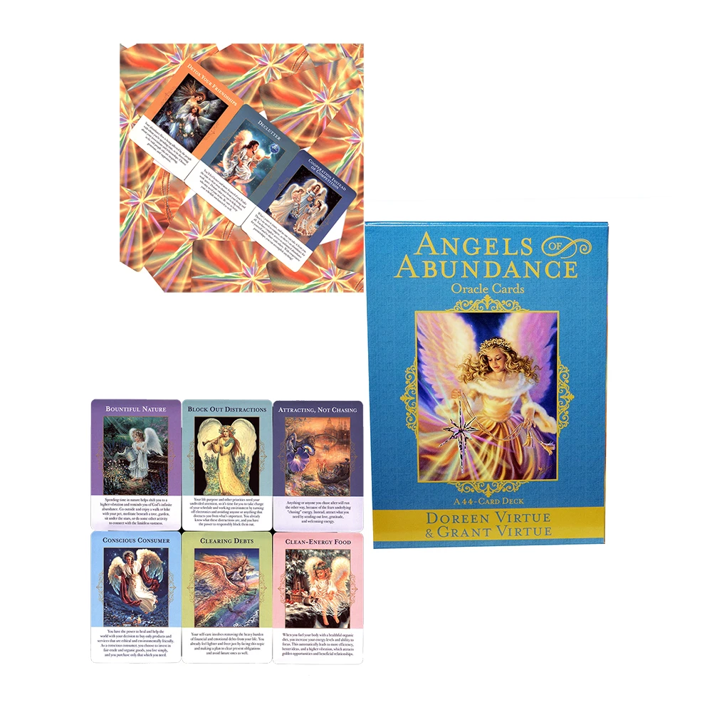 

Новые настольные игры Таро ангелы изобилия террас с изображением ораклов деки гадания судьба настольная игра Заводская поддержка оптовая ...