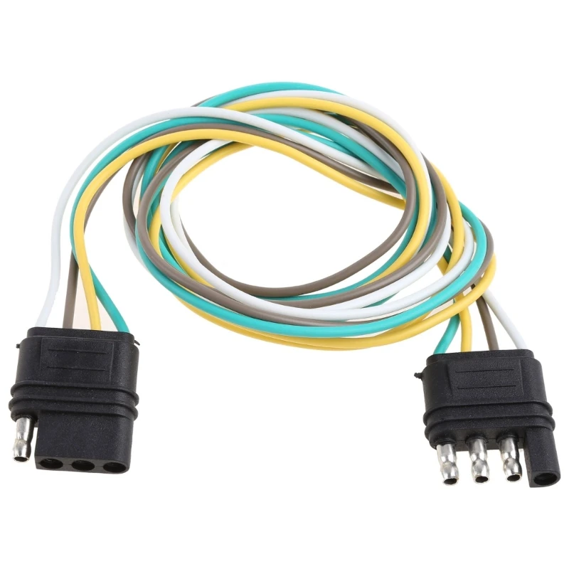

Car 4 Pole Pin US Standard Truck Flat Wiring Harness Kit Side Trailer Plug 18AWG Electrical Converter Trailer Connector XXFF