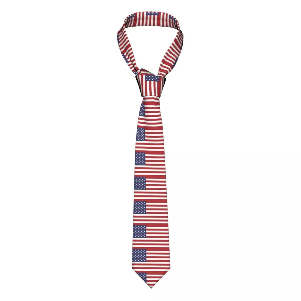 

USA Flag Print Tie United States of America Blouse Fashion Neck Ties Business 8CM Gift For Men Cravat