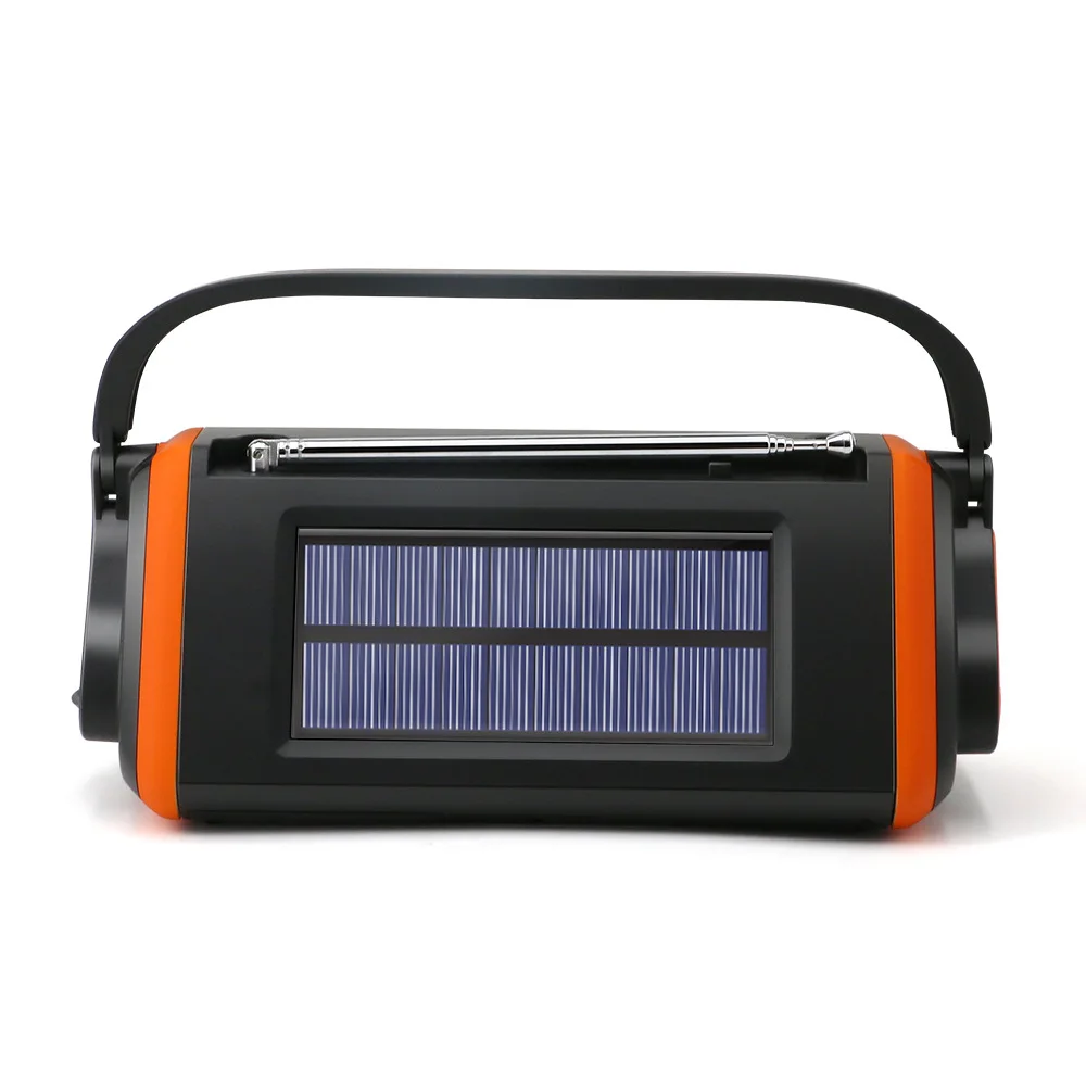 newest solar emergency power hand crank dynamo generator 4000mah phone charger bank sos amfm noaa weather cob flashlight radio free global shipping