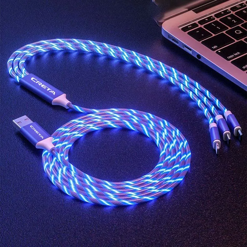Автомобильный Стайлинг 3 в 1 Type C Lightning Micro USB кабель для быстрой зарядки Hyundai creta
