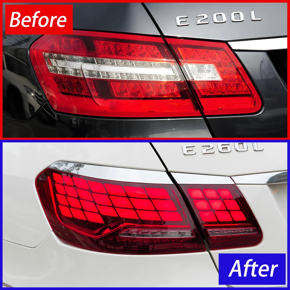 Фото Для Mercedes-Benz E-Class W212 E63 2010-2015: Обновленные задние фонари с LED-эффектом запуска и динамическим указателями поворота, Plug and Play №5