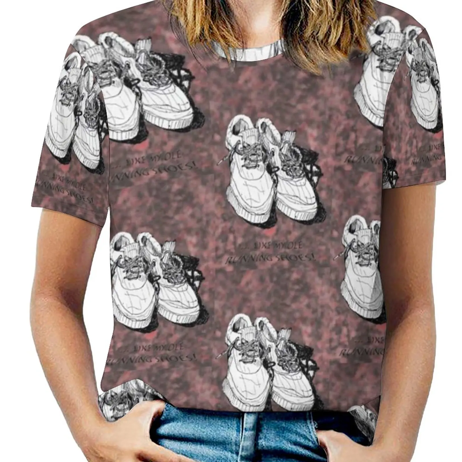 Мои старые кроссовки... Женская футболка Весенние и летние футболки с принтом