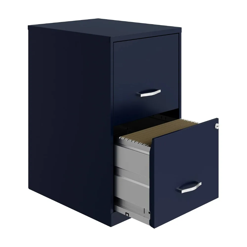 

Space Solutions 18" Deep 2 Drawer Letter Width Vertical File Cabinet, Teal