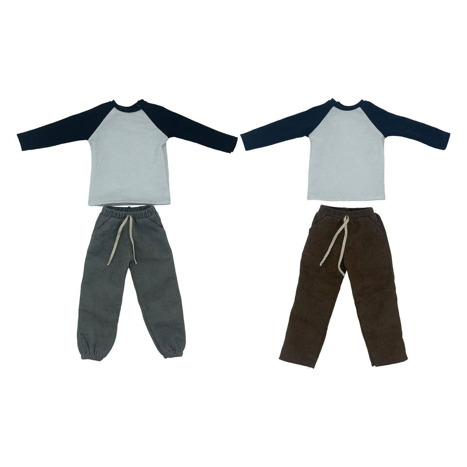 

1/6 Male Soldier Long Sleeve Suit Miniature Clothing Handmade Full Suit Costume for 12" Doll Model Dress up Figures Accessories