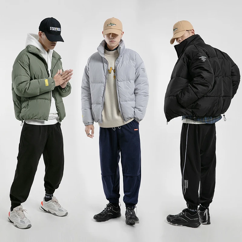 2022 Warm Winter Jacket Men Streetwear Fashion Parka Men Windbreaker Thick Stand Collar Winter Coat For Women Dropshipping