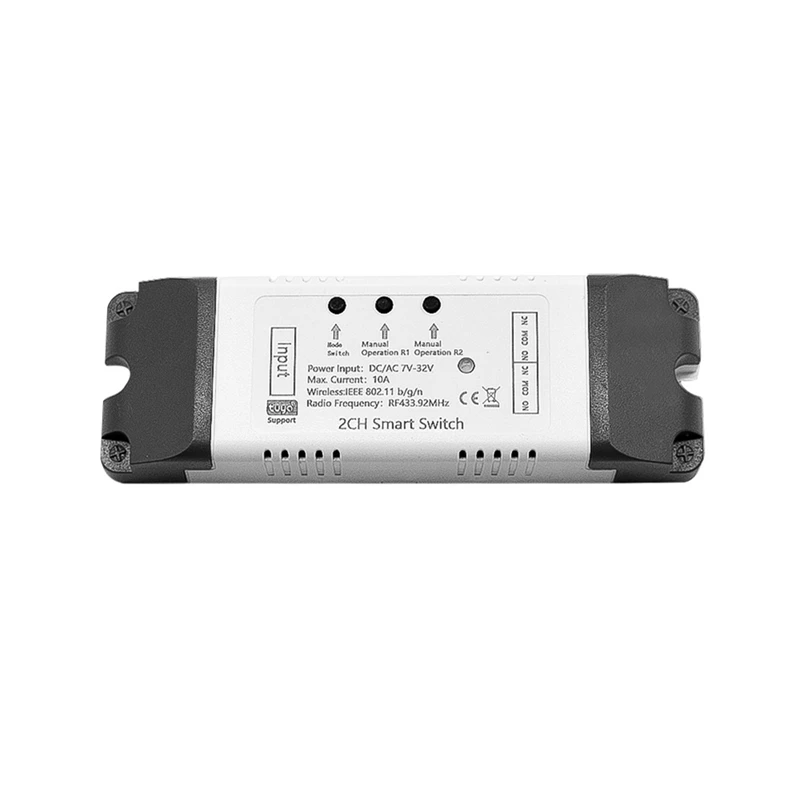 

Смарт-Пульт ДУ Tuya, 2 канала, 10 А, DC/AC, 7-32 В