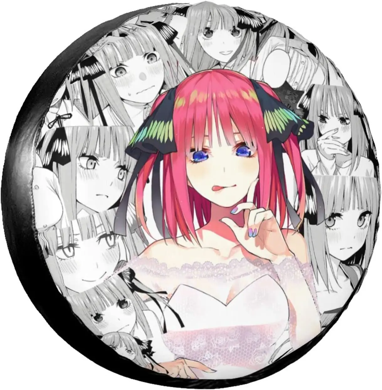 

Anime The Quintessential Quintuplets Nino Nakano Spare Tire Cover Wheel Protectors Universal Dustproof Waterproof 16 Inch