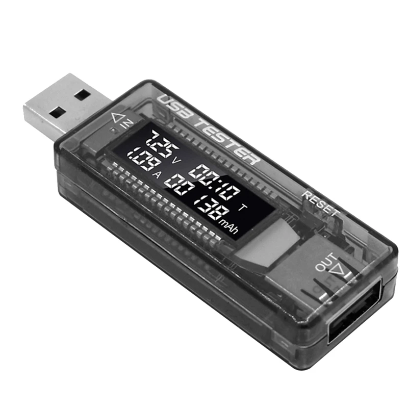 

USB-тестер для измерения напряжения тока, емкости и емкости, измеритель напряжения с дисплеем, USB-тестер напряжения тока, адаптер с прочной простой в использовании картой