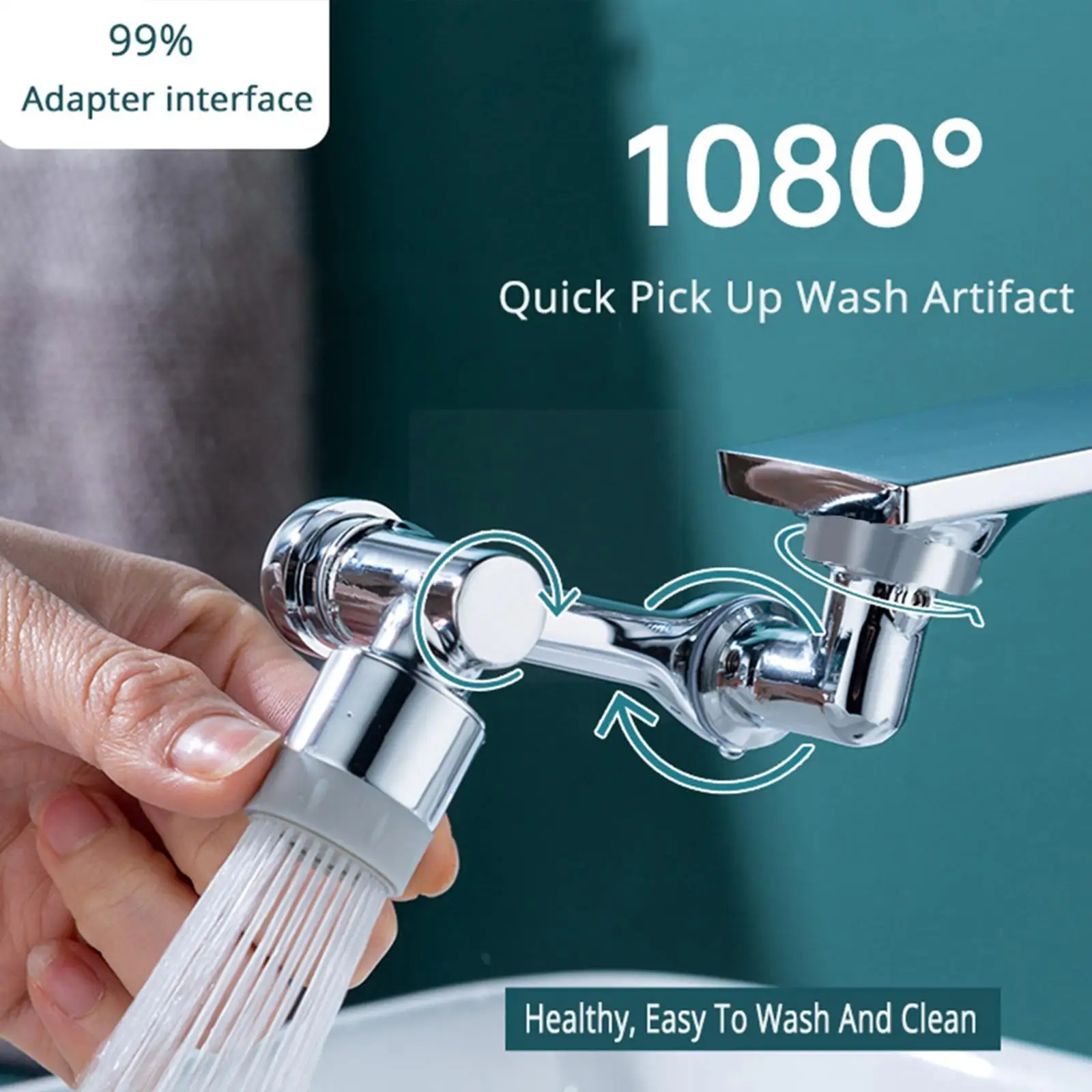 

Universal 1080°Rotation Faucet Extender Spray Head Water Kitchen Anti Faucet Aerator Splash Filter Nozzle Saving Plastic K0H0