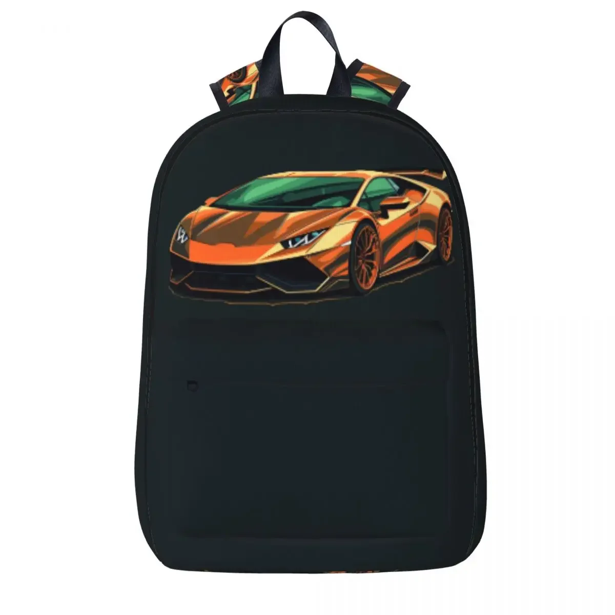 

Noble Sports Car Backpack Vibrant Tones Vintage Workout Backpacks Boy Custom Pattern High School Bags Streetwear Rucksack