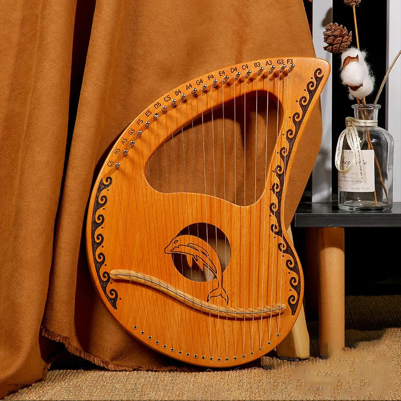 Portable Lyre Harp Music Box Child Music Instrument Traditional Melodic Harp Adults Wood Musical Toy Intrumentos Musicais Gifts enlarge