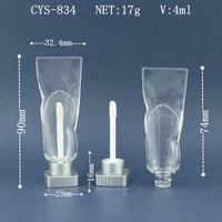 4ml diy lipstick tube container with lid clear empty lipstick bottle lip gloss tube cosmetic sample container soft tube makeup