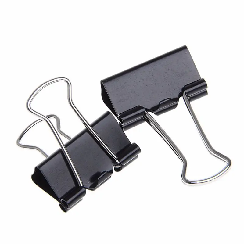 

48 Pcs 25Mm Black Metal Binder Clips File Paper Clip Document Office Supplies