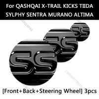 car logo emblem sticker for nissan kicks x trail qashqai tiida altima murano abs steering wheel front rear badge accessories