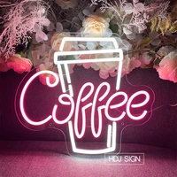coffee cup led neon light custom neon signs for cafe shop store studio wall decoration restaurant business signboard lights