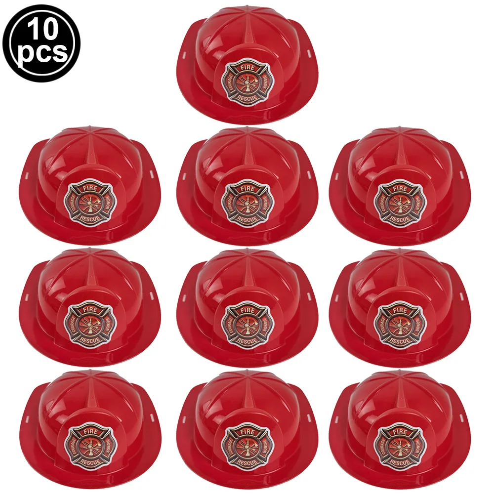 

Красные детские пожарные каски