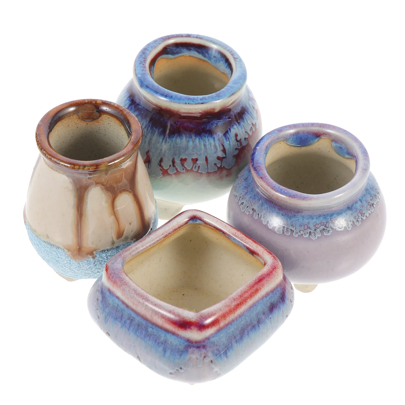 

Pot Flowerpots Mini Ceramic Flower Clay Porcelain Planter Garden Home Gardening Pots Planting Containers Adornments