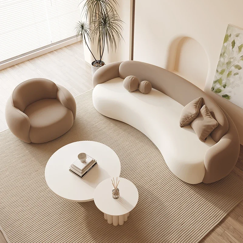 Винтажный изогнутый диван для гостиной эргономичный дизайнерский комфортный