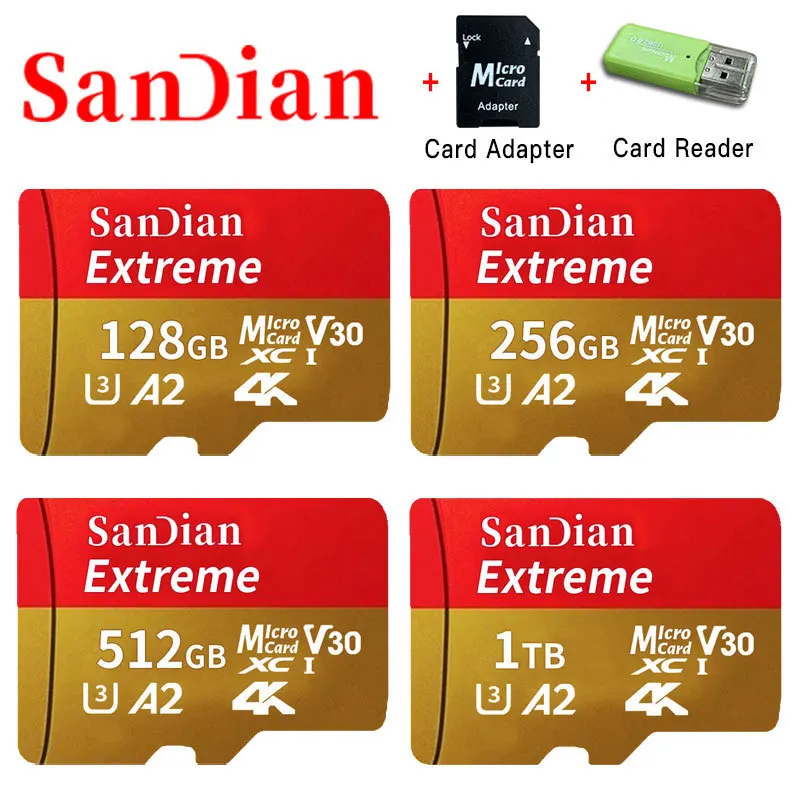 

Original 1TB Flash Memory Card Micro TF/SD Card 512GB High capacity SD Card Class10 High-Speed SD Card for PC/Smartphone/Camera