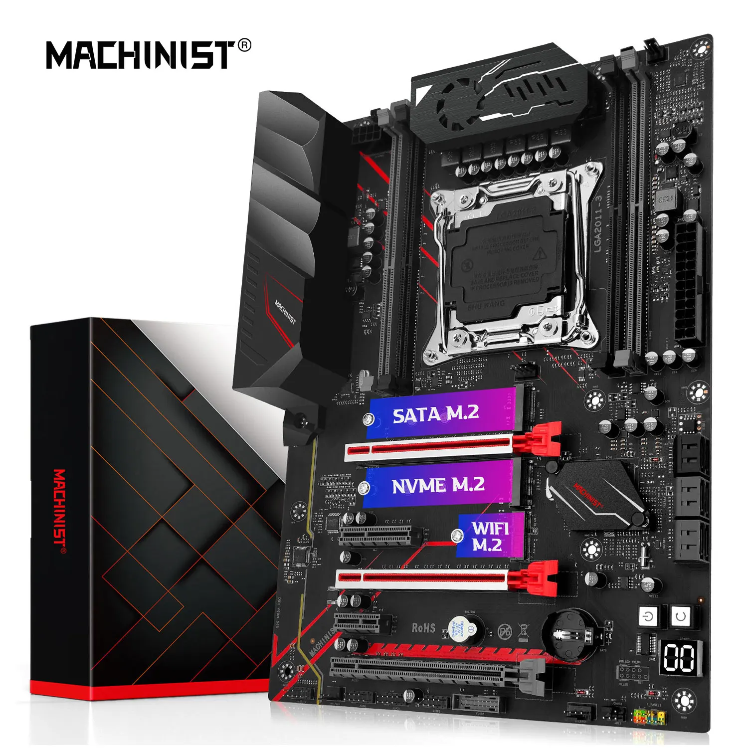 

MACHINIST X99 материнская плата с поддержкой LGA 2011-3 Intel Xeon E5 V3/V4 процессор DDR4 RAM память четырехканальный NVME M.2 WIFI X99 MR9A PRO