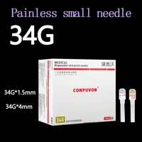 nano needle disposable superfine 4mm small yellow needle beauty care acne needle skin booster collagen regeneration 31g 34g4mm