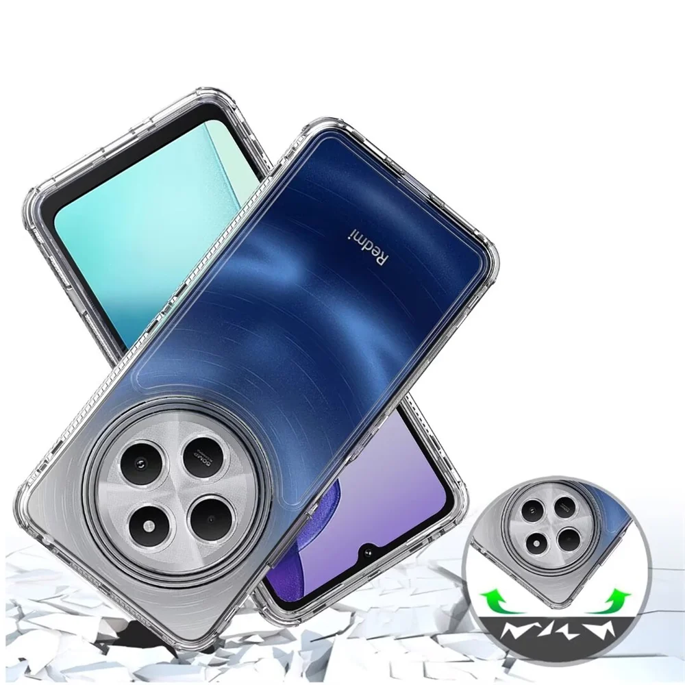 Для Xiaomi Redmi 14C Роскошный чехол из ПММА + ТПУ три в одном Чехол для 14 C Redmi14C Защитный