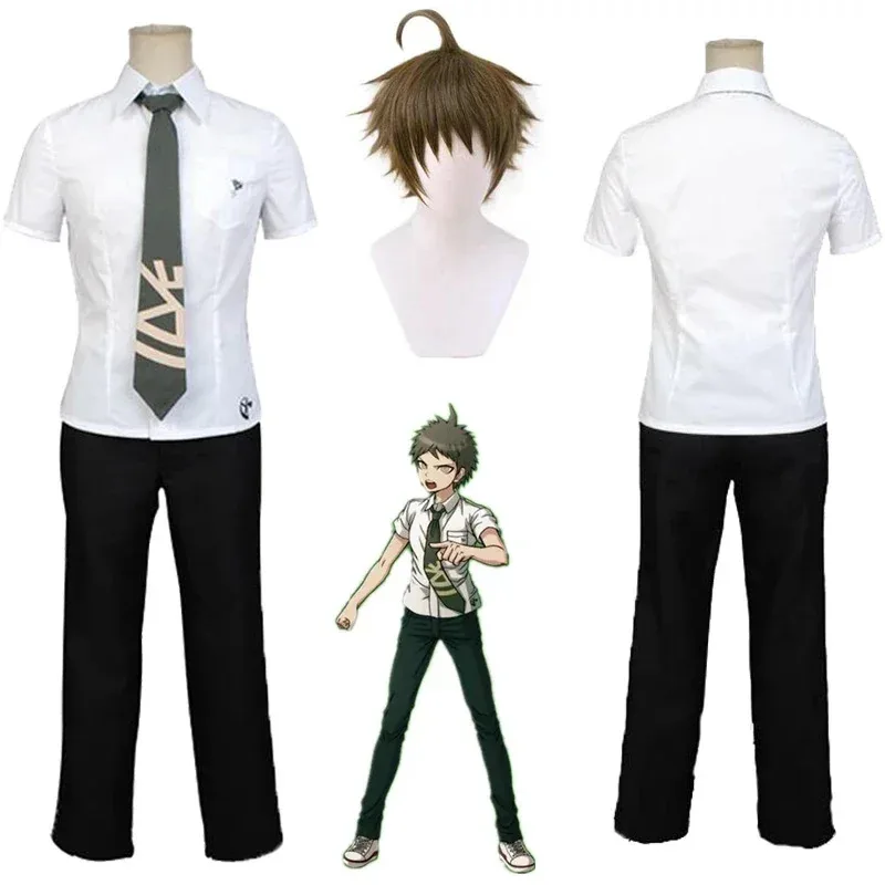 Фото Аниме Danganronpa Hajime, комплект школьной формы, парик, Хэллоуин, добро пожаловать, Хината, карнавальные костюмы для косплея, наряды NM261 №1