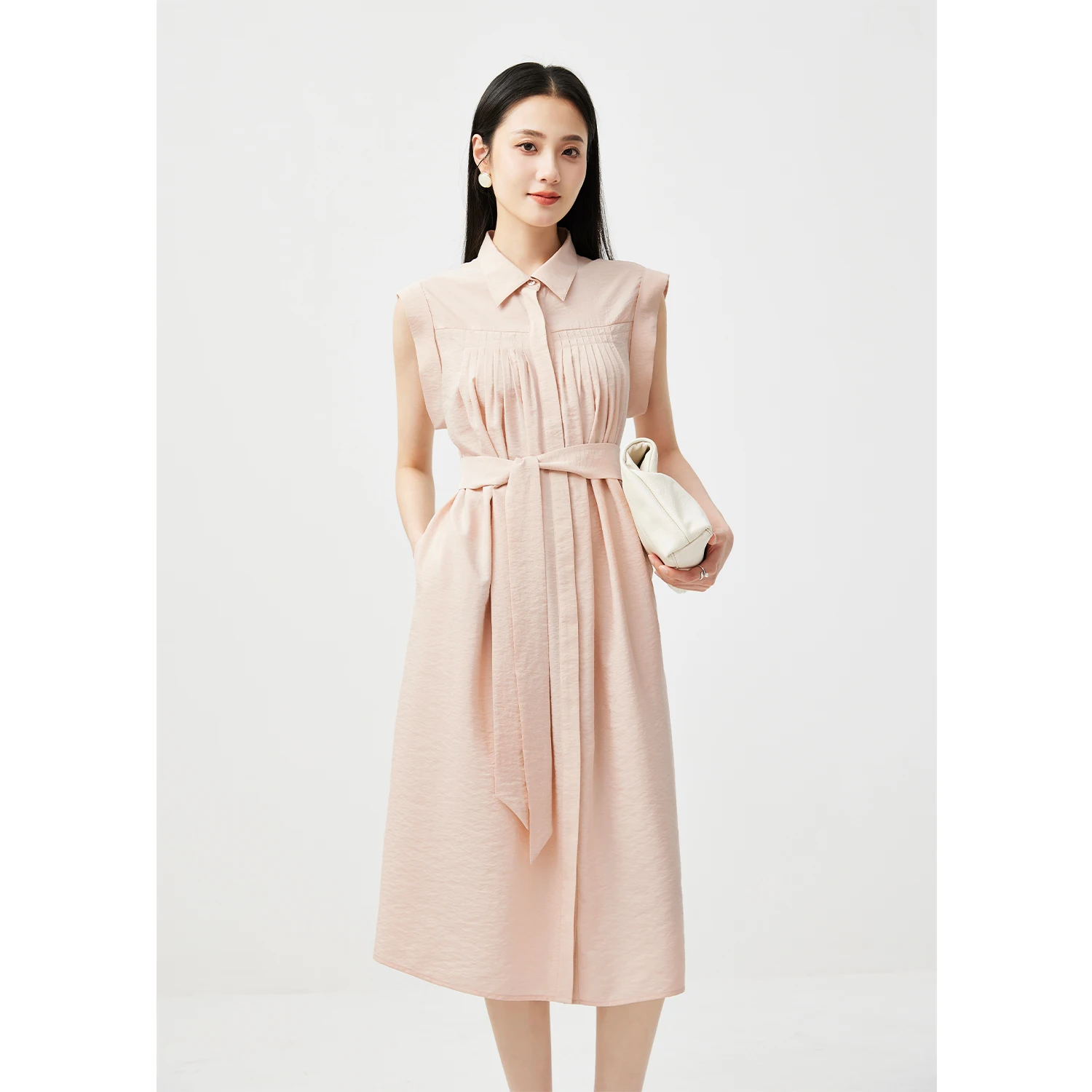 

SHUCHAN Original Design Vestidos De Mujer Elegantes Para Fiesta 2023 Silk Polyamide STRAIGHT Mid-Calf Single Breasted