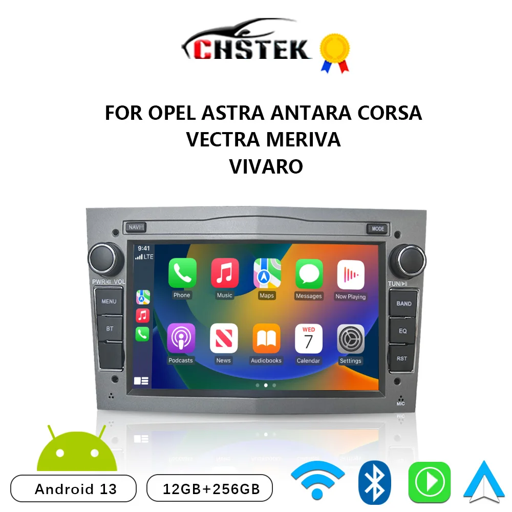 Автомобильный радиоприемник CHSTEK Android 13 Carplay для Opel Astra Antara Vauxhall Vectra Corsa Combo 2004-2011
