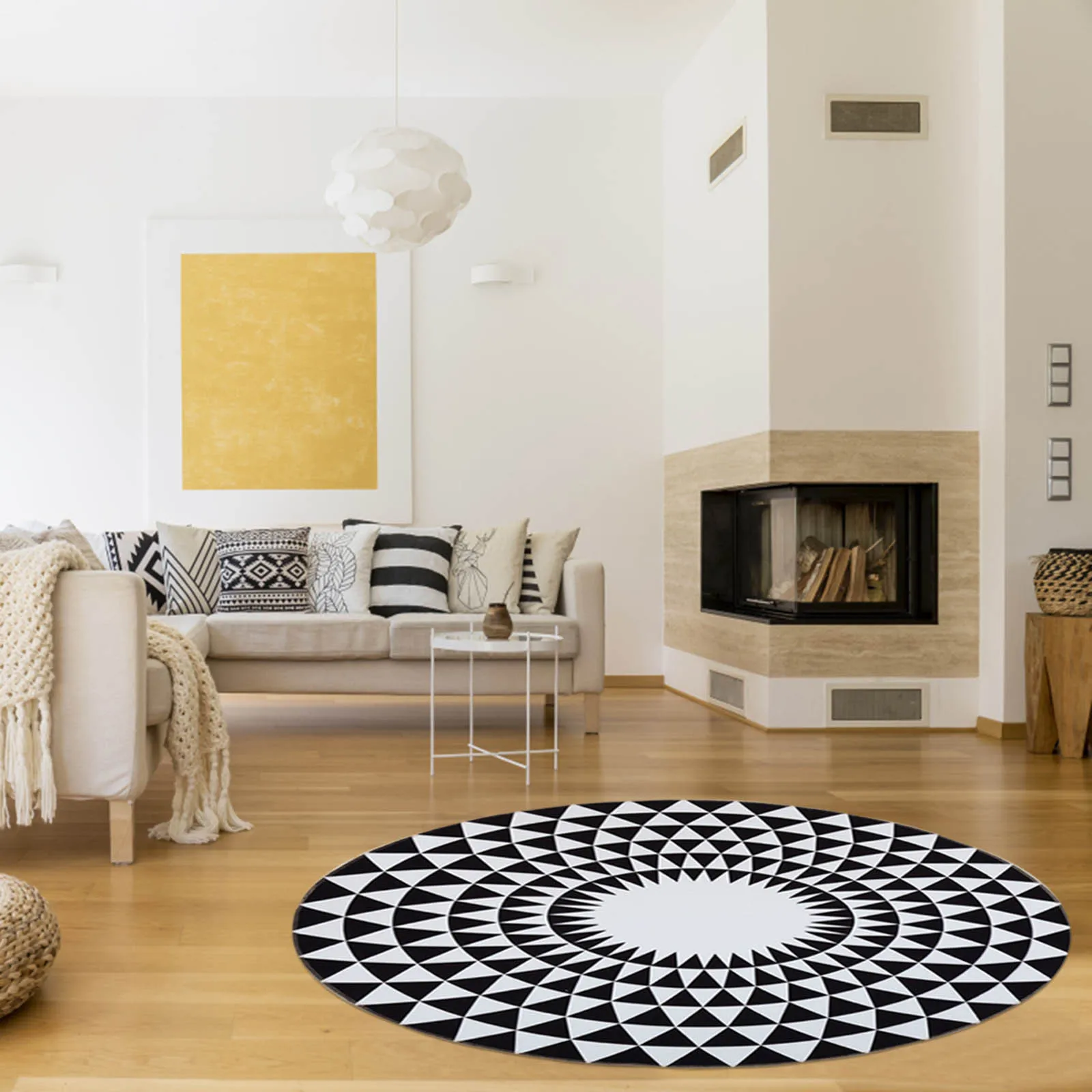 

3D Round Carpet Living Room Bedroom Bedside Carpet Door Mat Fuzzy Size Blanket Meatball Blanket Ballet Throw Blanket