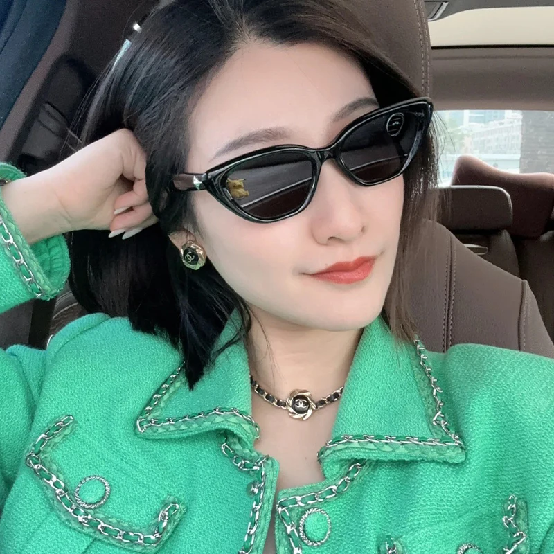 

Yuumi SOUND NET Sunglasses Women Man Designer Goods Luxury Brand Summer Cat Eye Sun Glasses Oversized Driver Jennie Goggles