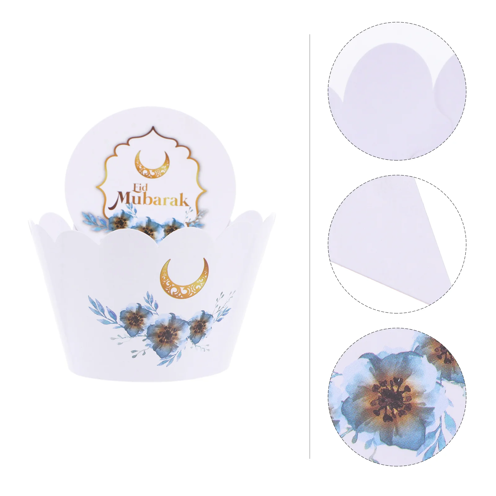 

Eid Mubarak Party Wrapper Cupcake Kareem Topper Islamic Cake Decoration Decorations Ramadan Liner Ornament Supplies Muslim