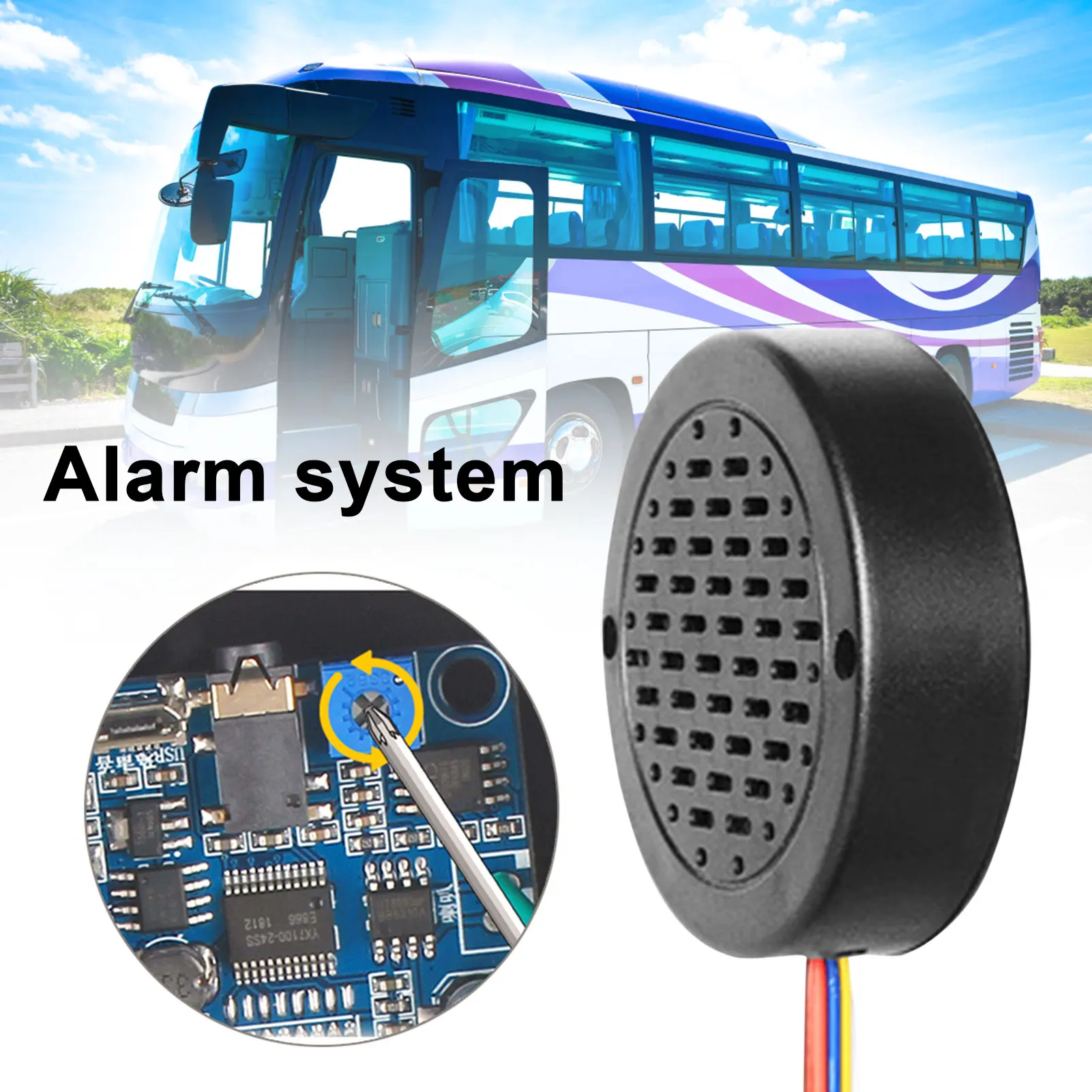

New Car Start Voice Custom | 12-24V Customization Passengers Voice Reminder for Buses Taxi | 4-Channel Button Trigger Voice Spea