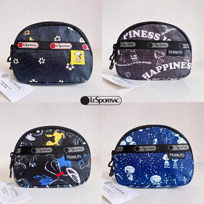 

Новая Милая женская сумка Lesportsac Snoopy с мультипликационным рисунком, миниатюрная многофункциональная сумка с кармашком для мелочи и карт, игрушки для девочек