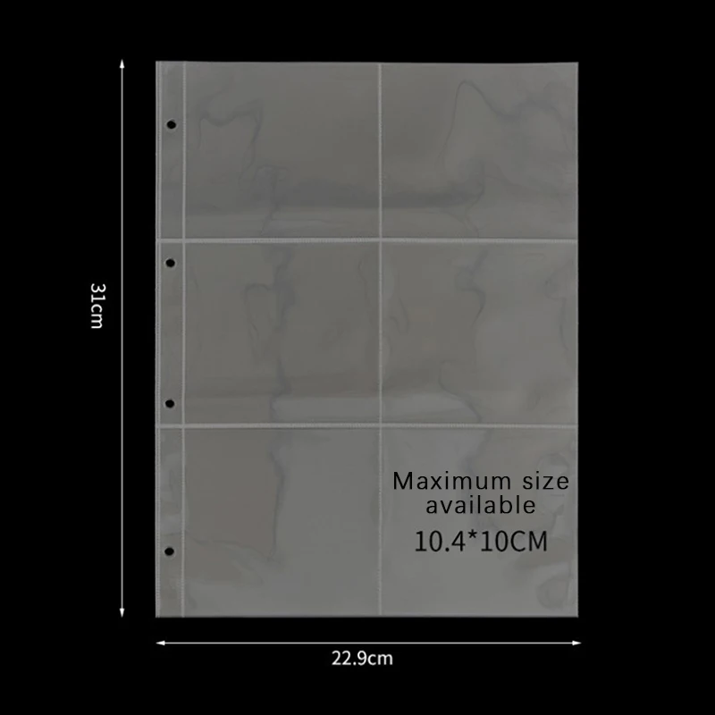 

Прозрачный фотоальбом A4, 10 упаковок, запасные страницы, протектор файлов с 4 отверстиями, 6 × 4 10 × 15, папка с 4 кольцами, фотооткрытки, открытки, блокноты