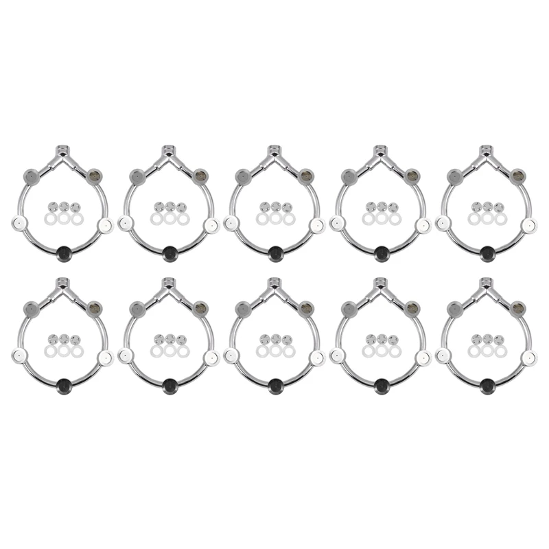 

10X Stainless Steel Fan Ring With 5 Nozzle Seats Sprayer Mist Fan Ring Water Sprayer Fine Fog Ring