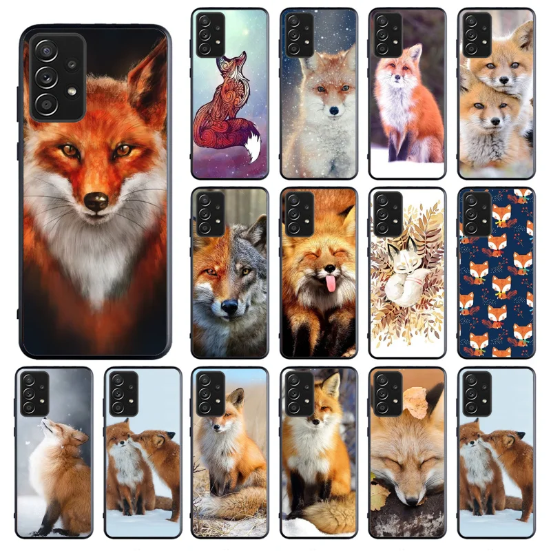 

Phone Case for Samsung Galaxy A73 A53 A13 A22 A12 A32 A71 A21S A33 A52 A72 A02 A03 A51 A31 M31 Fox