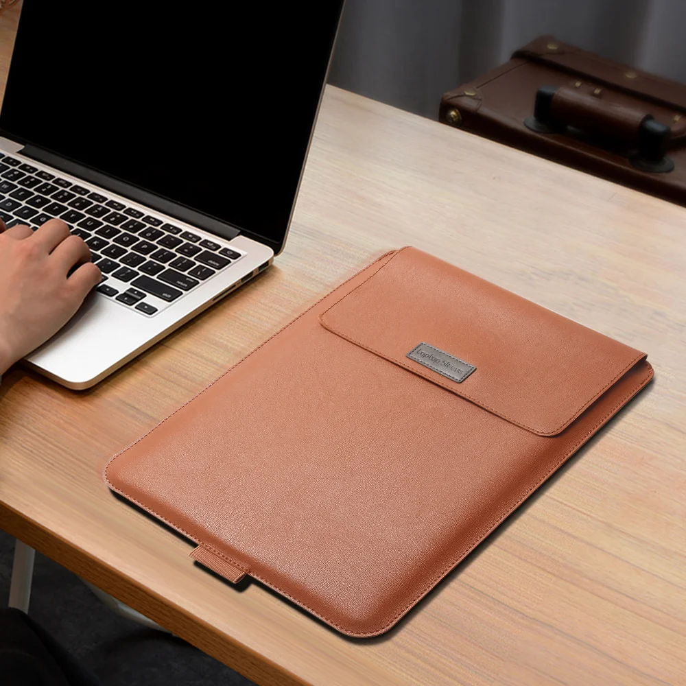 

Laptop Bag For Macbook Air Retina Pro 11 12 13.3 14 15 15.6 inch, PU Leather Laptop Sleeve Case For Xiaomi Dell Huawei Matebook